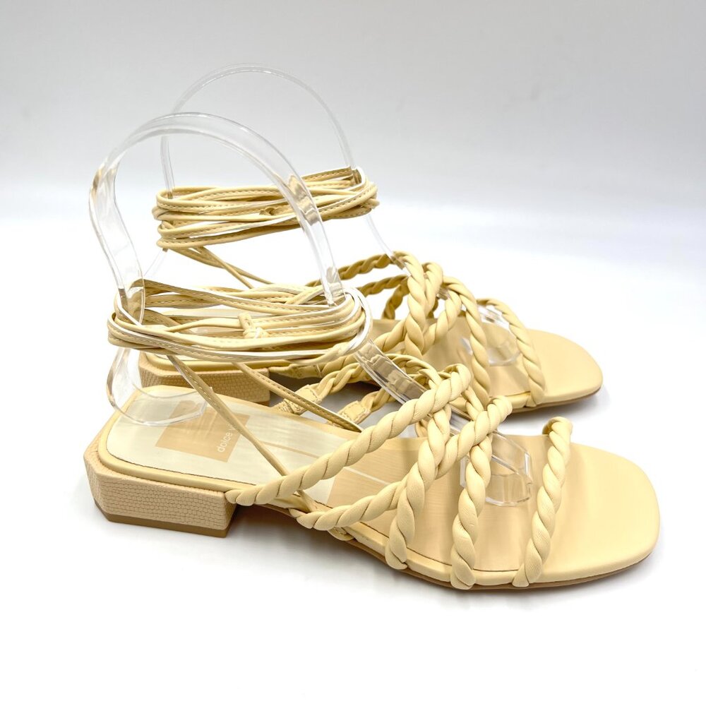 Dolce Vita Womens Size 6 6M Hayley Braided Cream Bone Flat Sandals Shoes‎